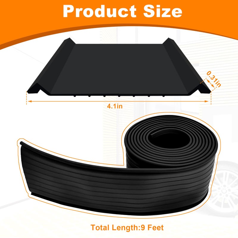 Earthtec Garage Door Seals - 9 FT Fit for Clopay Single Slot Garage Door Rubber Bottom Weather Seal Replacement Weatherproof Weather Stripping - Image 2